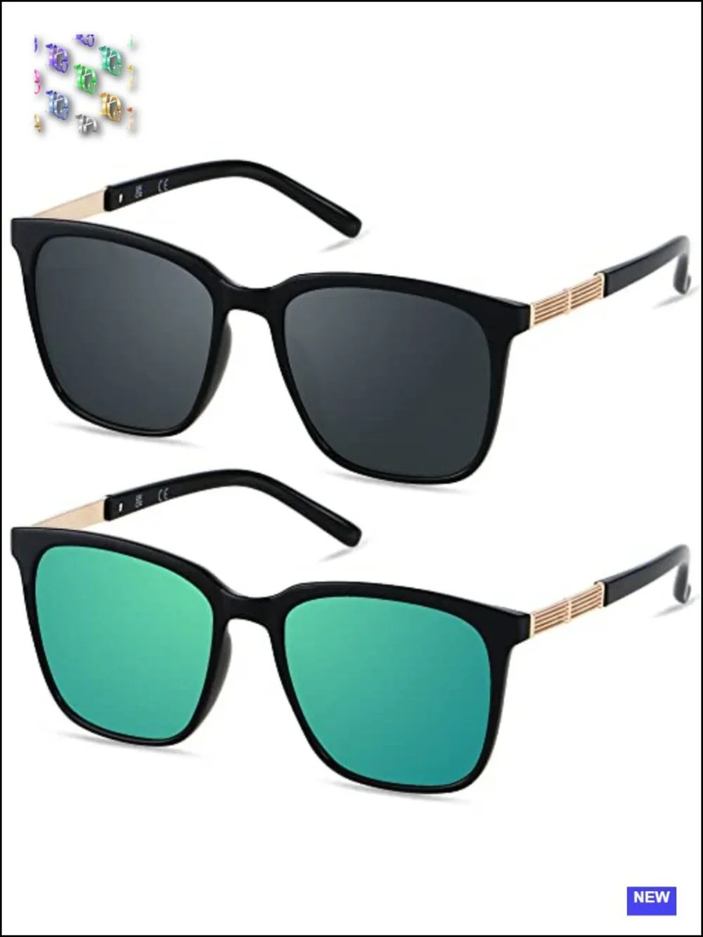 Oversized Square Sunglasses for Women UV Protection Mirrored